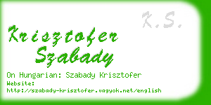 krisztofer szabady business card